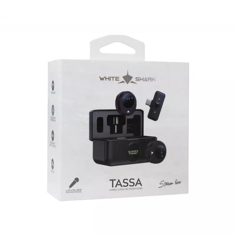 White Shark DSM-06 Tassa Black ergonomiškas dizainas RGB apšvietimas