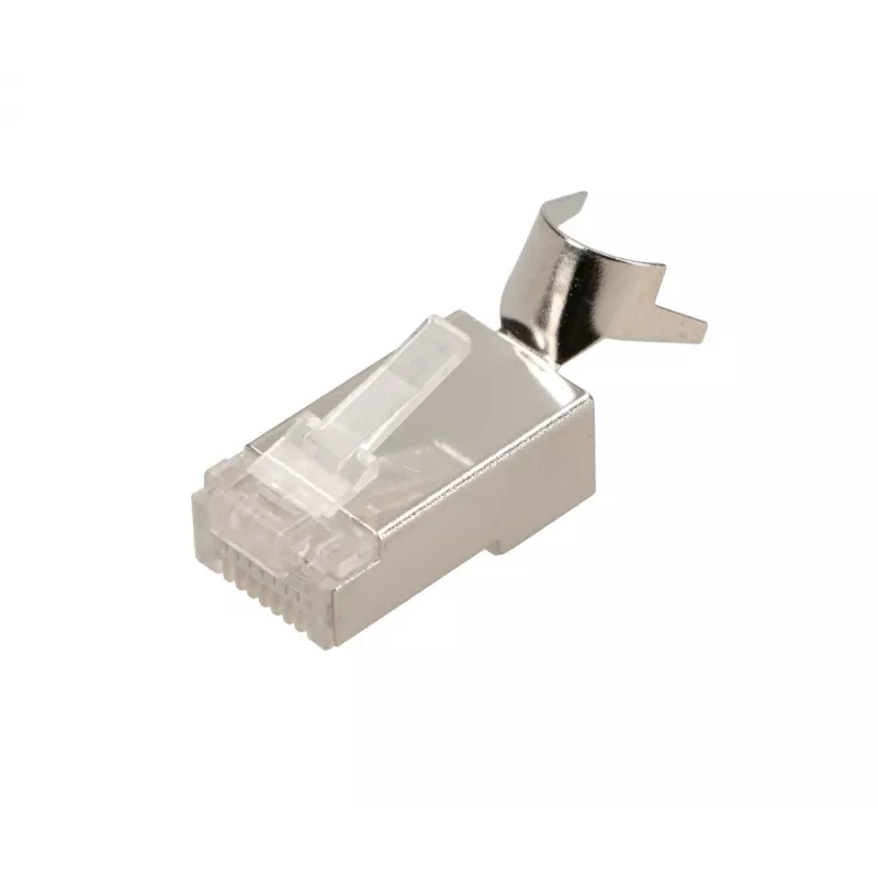RJ45 jungtis Extralink CAT6A FTP 8P8C, skaidri, vyriška/moteriška, 1 vnt.