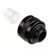 Alphacool 17471 jungtis — žalvarinė juoda, Ø22 mm, aukštis 20 mm