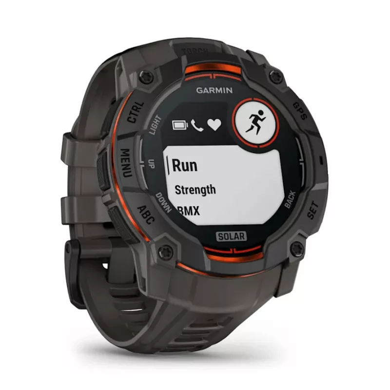 Garmin Instinct 3 Solar GPS išmanusis laikrodis 1.3 colio MIP 176x176 lietimui jautrus ekranas juodas