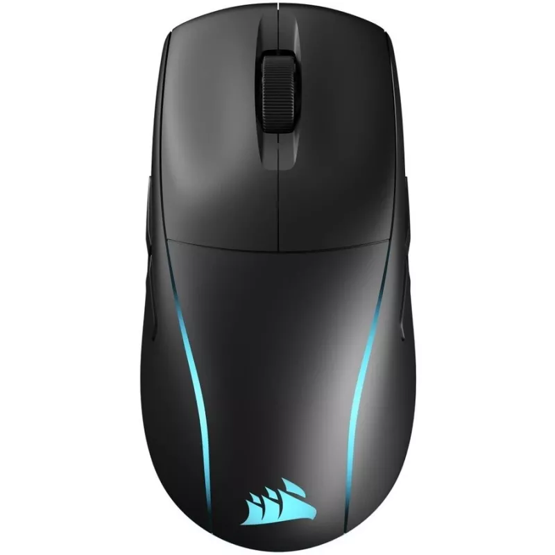 Žaidimų pelė CORSAIR M75 – juoda, monochromatinis paviršius, svoris 0,089 kg