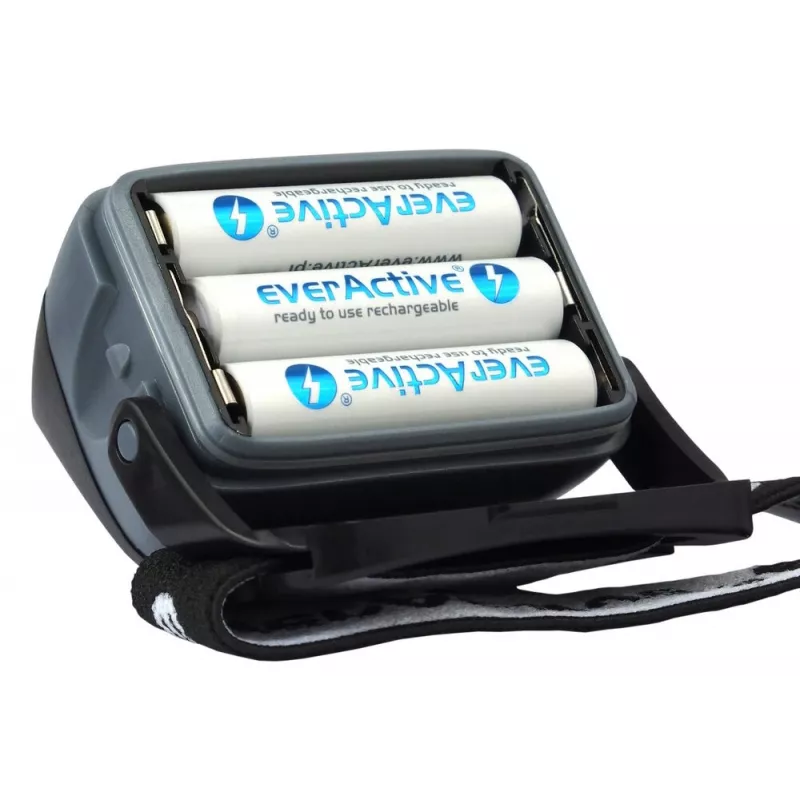 Priekinė lemputė everActive HL-150, 150 lm, 3 W, IPX4, 3×AAA, juoda