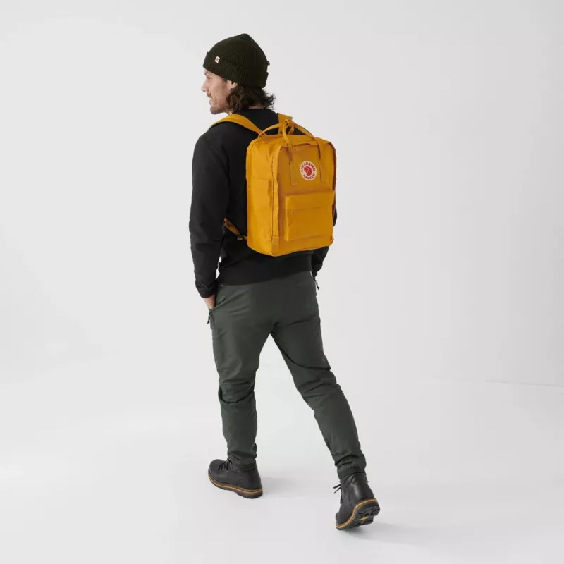 Kuprinė Fjällräven Kanken Laptop 13 colių – miesto kasdienė kuprinė, geltona, 250×160×350 mm, poliamidas/PP/vinilas