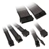 Prailginimo rinkinys Kolink Core Adept — pintas PET apvalkalas, 6 dalių, 20+4pin, 8pin, 4+4pin, 3×6+2pin (300–350 mm)