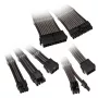 Prailginimo rinkinys Kolink Core Adept — pintas PET apvalkalas, 6 dalių, 20+4pin, 8pin, 4+4pin, 3×6+2pin (300–350 mm)