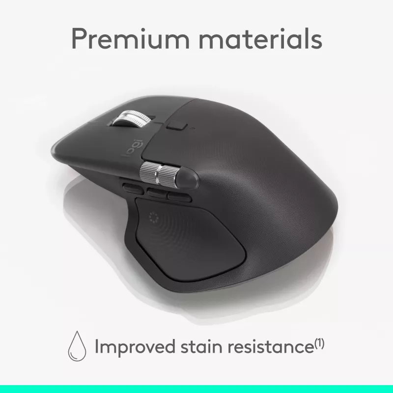 Logitech MX Master 4 for Business pelė – belaidė + Bluetooth, 8000 DPI, grafitas
