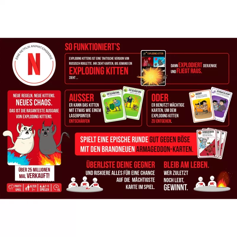 Exploding Kittens – Gėris prieš Blogį, Kortų žaidimas