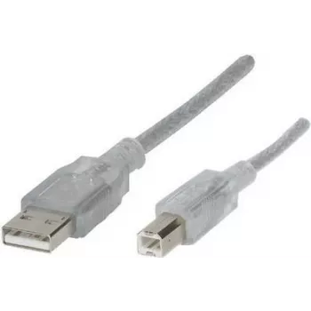 Renkforce RF-4538146 USB laidas 5 m USB 2.0 USB A USB B permatomas (RF-4538146)