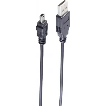 USB kabelis ShiverPeaks BS14-16025 1m USB A – Mini-USB B juodas