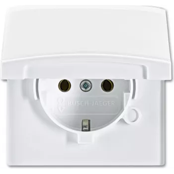 BUSCH-JAEGER SCHUKO kištukinis lizdas IP44 20EUGK-32-101 su AW44 dangteliu (20EUGK-32-101)