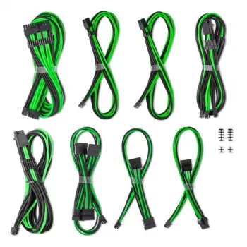 CableMod 12V-2x6 12VHPWR ModMesh kabelių rinkinys C-Series Pro PCIe maitinimui CM-PCSR-16X2KIT-NKKLG-R-SS