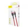 USB 2.0 A – USB-C laidas Baseus CATKLF-B09 1 m QC3.0 nailoninis pintas raudonas, greitas įkrovimas ir duomenų sinchronizavimas