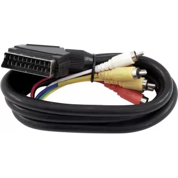 SCART į 6x RCA adapterio laidas Omnitronic 1,5 m