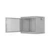 19 inch 9U 600x450 pilkas sieninis montavimo stovas su perforuotomis durelėmis