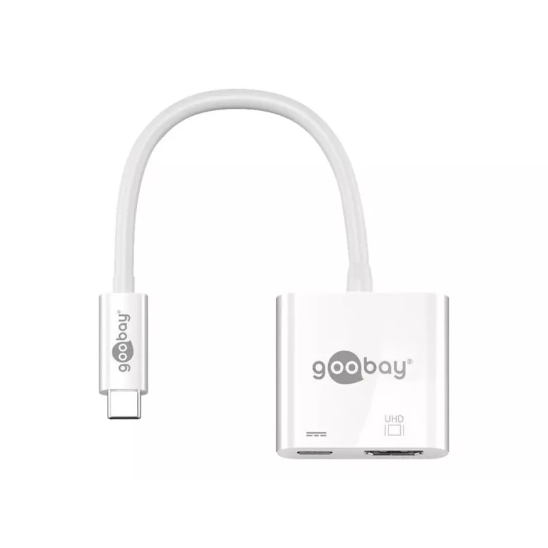 Goobay USB-C™ Multiport Adapter HDMI, baltas, 0.145 m