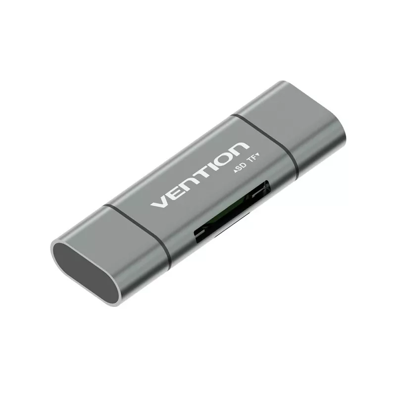 Vention USB3.0 Daugiafunkcinis kortelių skaitytuvas Pilka Metalinė