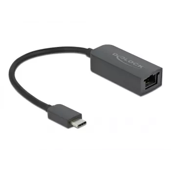 Adapteris USB Type-C (vyriškas) į 2.5 Gigabit LAN kompaktiškas DeLOCK 66645
