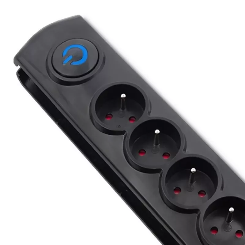 Apsauginis filtras Qoltec 50172 Juodas 6 AC lizdai 230V 5m