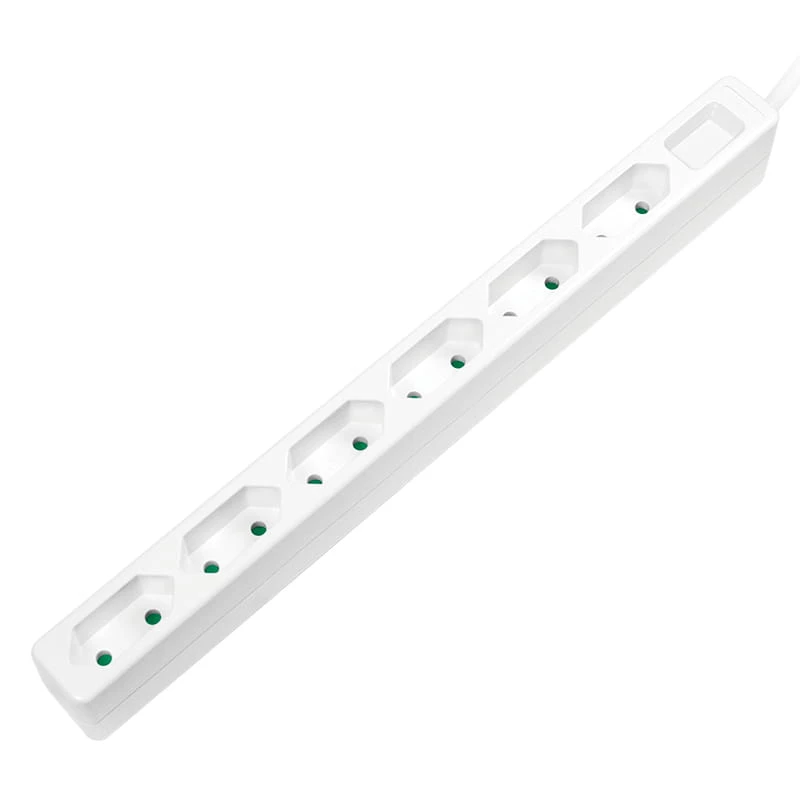 Prailginimo laidas LogiLink LPS231 1,5 m 6 AC lizdų vidaus patalpoms baltas