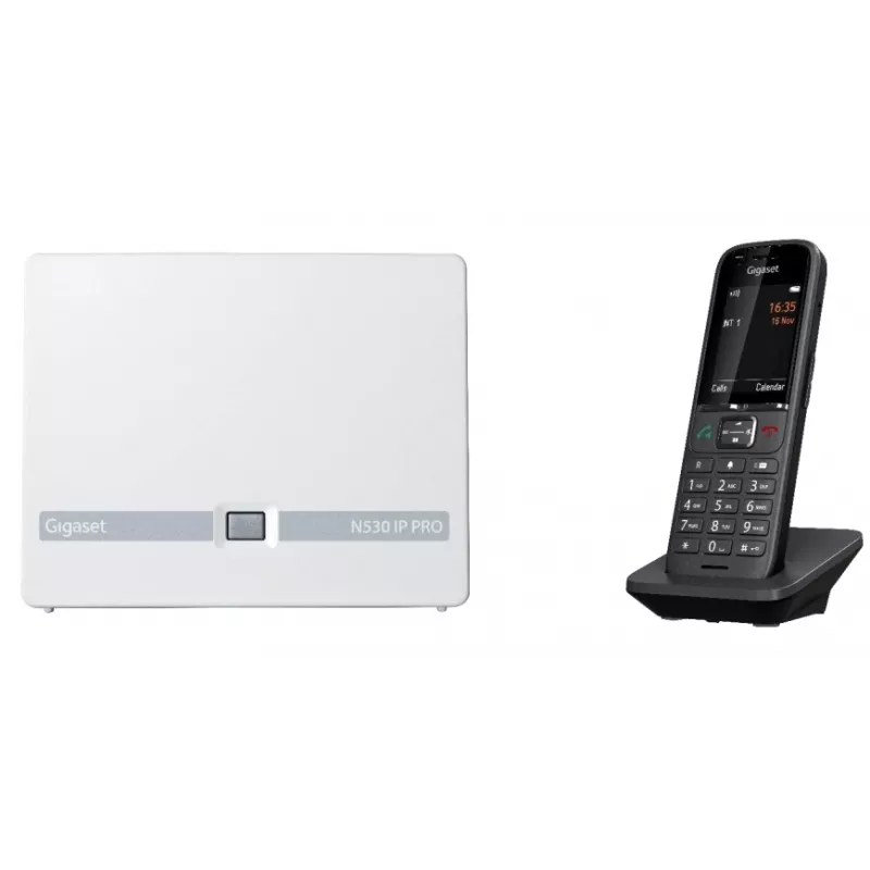 Gigaset N530 IP PRO + S700H PRO DECT telefono rinkinys su skambučio numerio atpažinimu, antracitinis