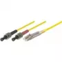 Tecline exertis Connect šviesolaidinis pataikinis kabelis ST vienmodis (M) – LC vienmodis (M) 5 m 9/125 µm OS2 geltonas (39989405)