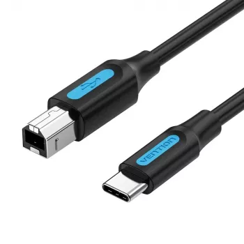 USB 2.0 spausdintuvo laidas, kištukas C tipo į kištuką B, 1 m