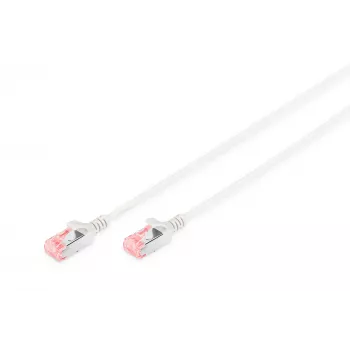 Tinklo kabelis Digitus CAT 6 U/FTP Slim patch cord RJ-45 Cat6 1m pilkas