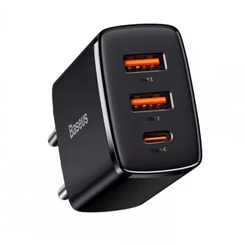 Baseus 30W USB įkroviklis QC PD3.0 Type C greitasis įkrovimas telefonams iPhone 17 16 15 14 13 12 Pro Max Xiaomi Samsung