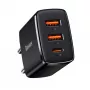 Baseus 30W USB įkroviklis QC PD3.0 Type C greitasis įkrovimas telefonams iPhone 17 16 15 14 13 12 Pro Max Xiaomi Samsung