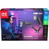 Universali žaidimų dviejų monitorių rankena DM8210, pilka, su RGB apšvietimu