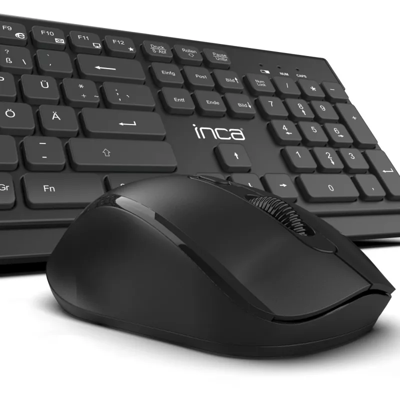 Inca IWS-519 belaidis klaviatūros ir pelės rinkinys, RF, QWERTY turkiškas, juodas