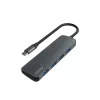 USB centrinis įrenginys SAVIO AK-54 — 4 x USB-A (USB 3.2 Gen 1), USB-C jungtis, juodas
