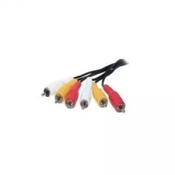 shiverpeaks BASIC-S 3x RCA - 3x RCA 1,5 m - 3 x RCA - Kištukas - 3 x RCA - Kištukas - Nikelis - Juoda - Raudona - Balta - Geltona (BS40150-1.5)