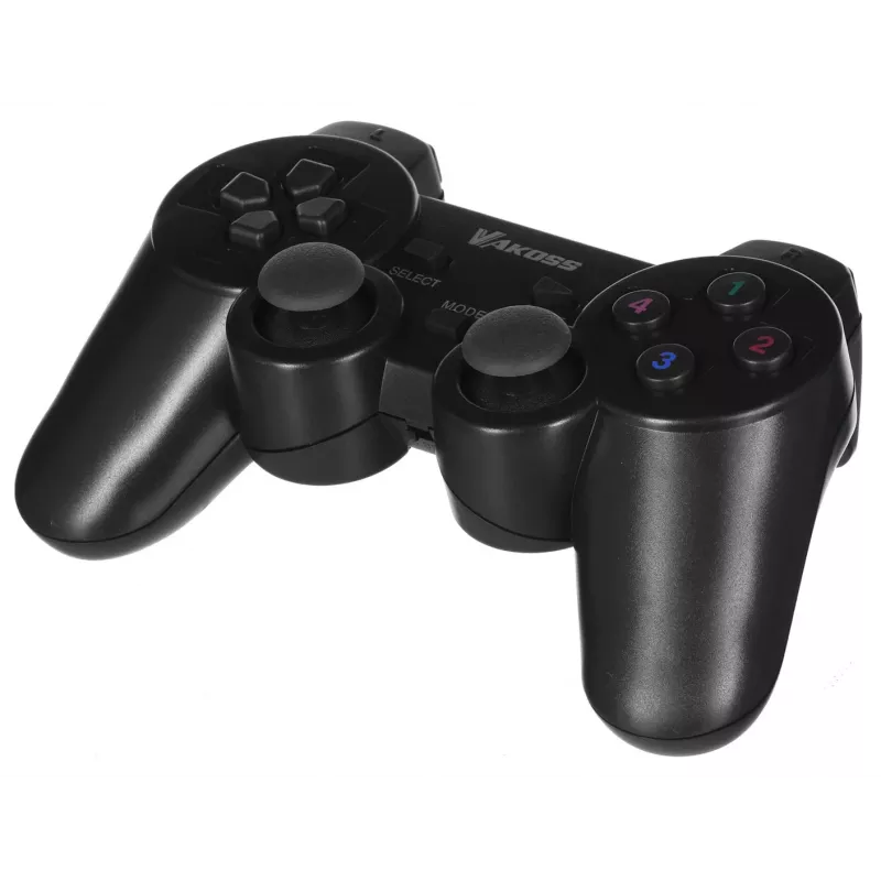Žaidimų pultas VAKOSS GP-3925BK Juodas belaidis RF analoginis/digitalinis PC ir PlayStation 3, 12 mygtukų, 2,4 GHz, nano imtuvas