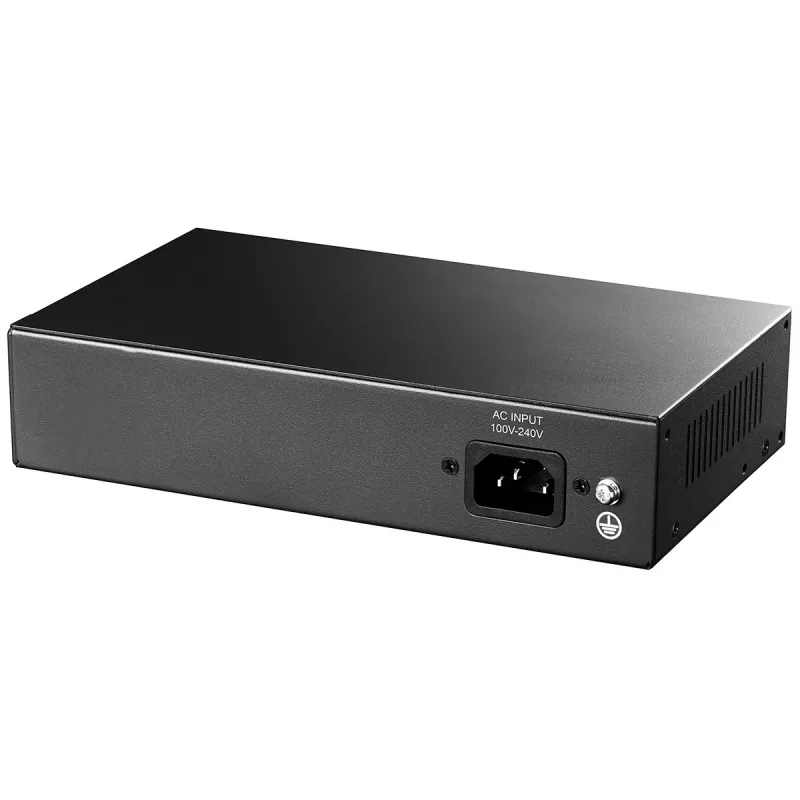 Tinklo jungiklis Cudy FS1010PG — 10/100 Mbps, 8 PoE prievadai, 2 uplink, 120 W PoE biudžetas, metalinis korpusas