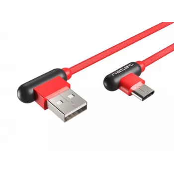USB kabelis NATEC NKA-1201 USB 2.0 1m USB A USB C juodas raudonas