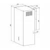 Sieninis gartraukis AKPO WK-4 CUBERA WL Black Mat T520 M3, 400 mm, 450 m³/h, aliumininis filtras