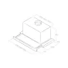 Įmontuojamas gartraukis Elica Elite 14 LUX 60 BL – 598 mm, 368 m³/h, aliuminio riebalų filtras, LED, 62 dB