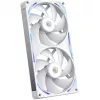 NZXT F280X RF-U28PN-W1 RGB 280 mm kompiuterio korpuso ventiliatorius, 140 mm, 2400 aps./min., 41 dB, baltos spalvos