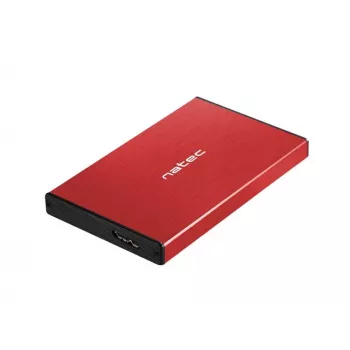 NATEC HDD korpusas RHINO GO (USB 3.0, 2.5 inch, raudonas)