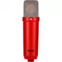 Studijinis kondensatorinis mikrofonas RØDE NT1 Signature Red – kardioidinis, 20–20000 Hz, -32 dB jautrumas, XLR (3 kontaktai), 313 g