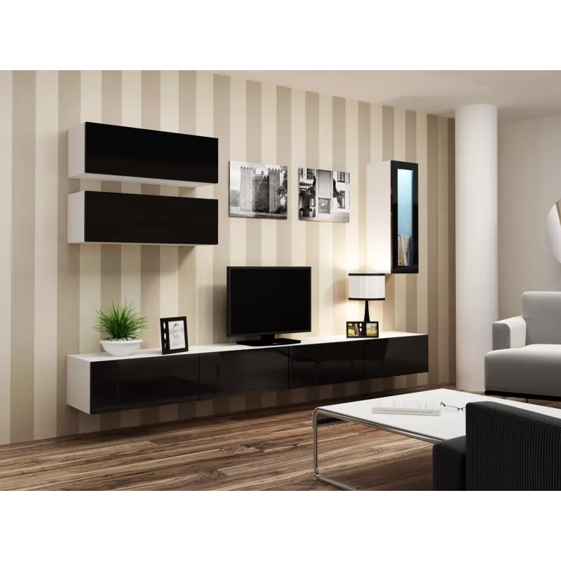 Cama Spintelė VIGO 90 uždara 90/35/32 baltas/juodas blizgus