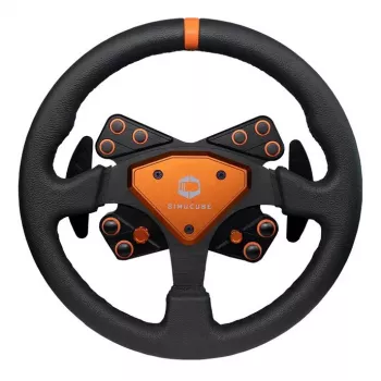 Simucube Tahko vairas, apvalus – 320 mm, oranžinis