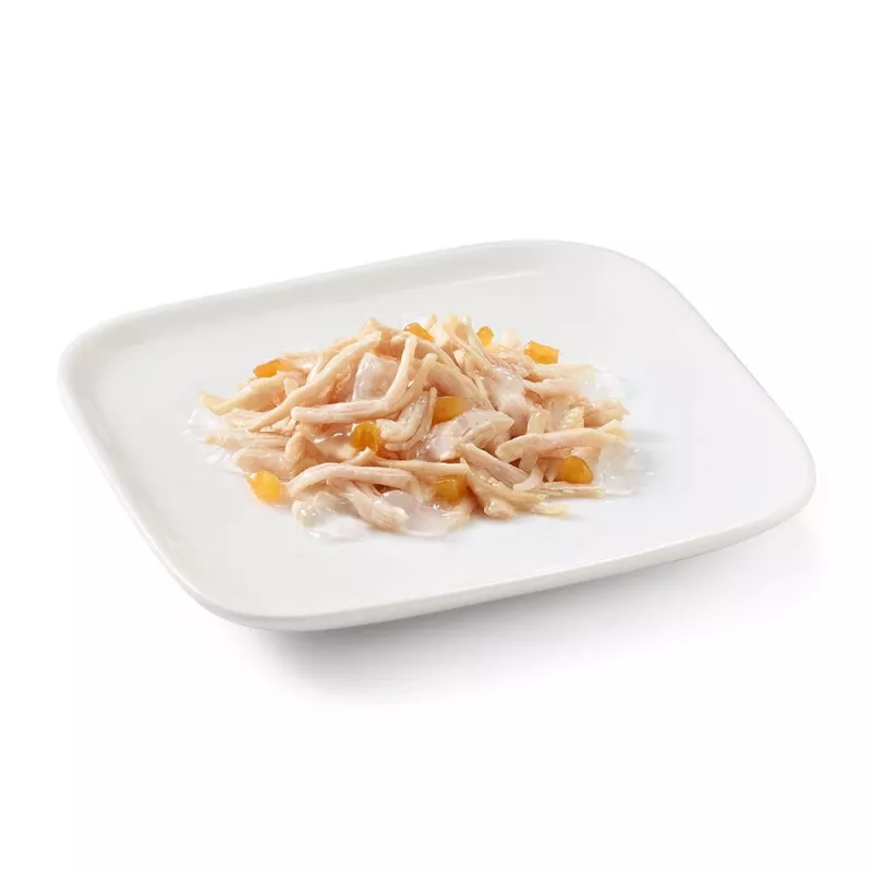 SCHESIR Vištiena su papaja drebučiuose – šlapi šunų maistas – 150 g