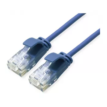 ROLINE GREEN UTP Patch Cable Cat.6A (Class EA), LSOH, plonas, Mėlyna, 0,15 m