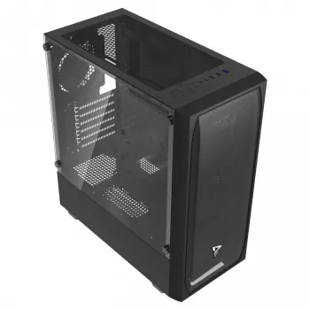 PC korpusas SAVIO Noctis Flow – Cube Mini-ITX/Micro-ATX/ATX, 3x120mm priekyje, 1x120mm gale, 2x3.5 colio + 3x2.5 colio lizdai, grūdintas stiklas