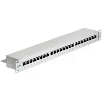 Patch panel DeLOCK 43300 1U RJ-45 pilkas