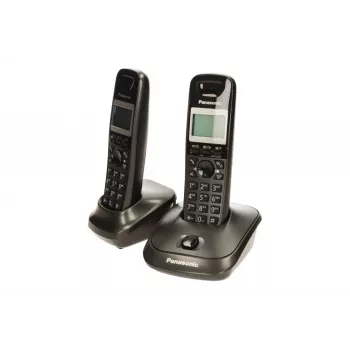 Panasonic KX-TG2512 DECT belaidis telefonas pilka spalva su skambučio numerio atpažinimu