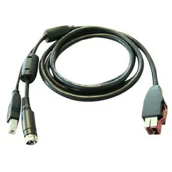 HP maitinamas USB kabelis, skirtas Engage terminiam kvitų spausdintuvui, Engage One, RP9 G1 mažmeninės prekybos sistemai (BM477AA)