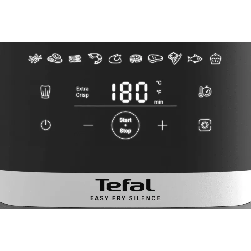 Karšto oro gruzdintuvė Tefal Easy Fry Silence EY551HE0 5 L juoda, pilka, nerūdijantis plienas